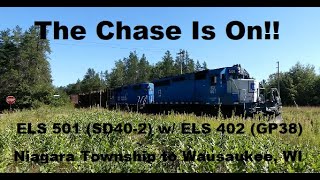 Chasing A Freight Train ELS 501 & ELS 402 Into Wisconsin Over 30 Miles! PART 1 Of 3 | Jason Asselin