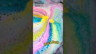 Watch Rainbow-Colored Foam Gush Out of this Little Duck Bath Bomb!