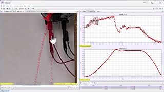 Motor lifting a mass Tracker tutorial screenshot 1