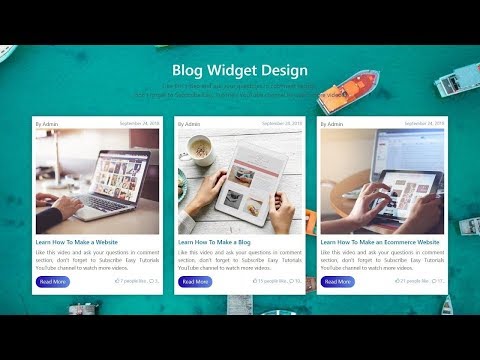 How To Make Card View Blog Section In HTML CSS And Bootstrap | Web Design Tutorial  2019
