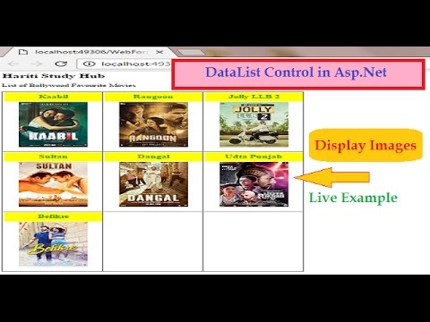 asp.net data controls with examples Display images in datalist control from database in asp. Net c#.