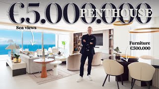 Внутри €5.000.000 Лучший современный ПЕНТХАУЗ с мебелью за €500K и видом на море в Марбелье