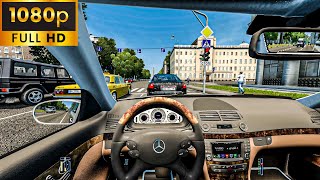 Mercedes-Benz W211 E55 AMG | City Car Driving [Steering Wheel] - Normal Driving