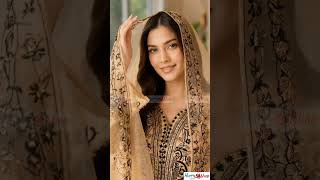 Elegant Beige Embroidered Kurta Palazzo Set ✨Premium Festive Ethnic Wear Collection for Women #reels