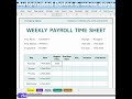 Payroll Timesheet Tracker Spreadsheet | Weekly, Biweekly, Monthly #payrollmanagement #exceltemplates