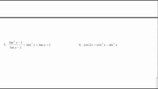 PreCalc: Ch.5 Take-Home Test (part 1)