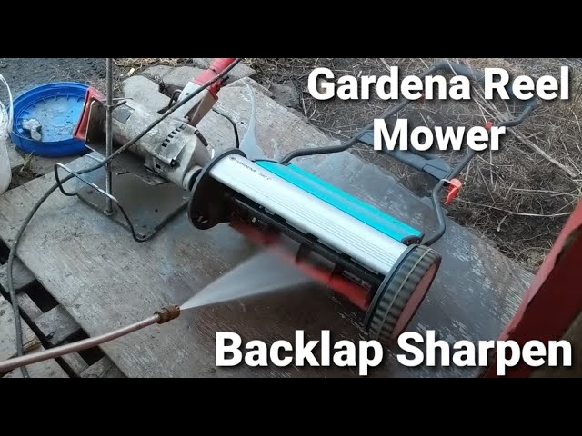 How to backlap sharpen a Gardena Push Reel Mower #gardena