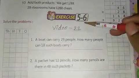 Class 3 Maths exercise 5.6 video 22
