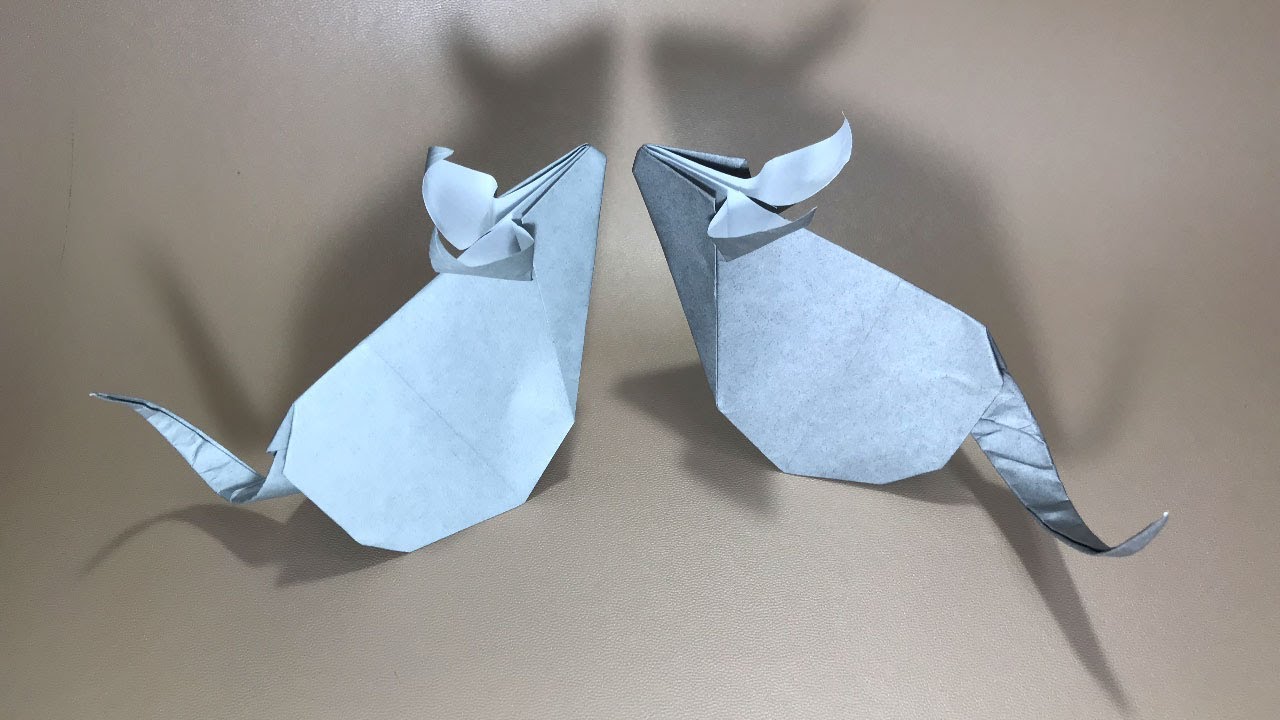 折り紙 年の干支とても簡単なネズミの折り方 Capri Show 折り紙モンスター