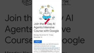 🚀 Google AI Agents Intensive 2025 Explained in 30s | Free AI Course by Google & Kaggle! 🤖🔥 #aiagents
