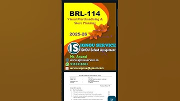 BRL-114 Solved Assignment English Medium 2025-26 #ignousolvedassignment #ignou #ignouhelp #solved