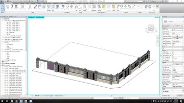 Revit KT Vẽ hàng rào nhà ở bằng Curtain Wall Panel
