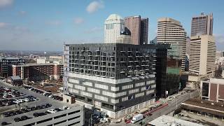 Drone view of new apartments