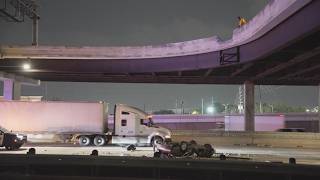 Bystanders rescue three women after car flies off overpass