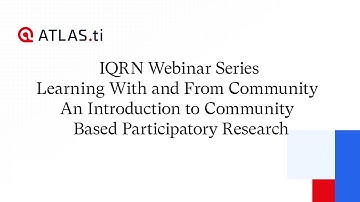 IQRN Webinar Series: Learning With and From Community