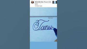 COMMENT YOUR NAME #tanu  CURSIVE WRITING #viral #ad #shorts #short