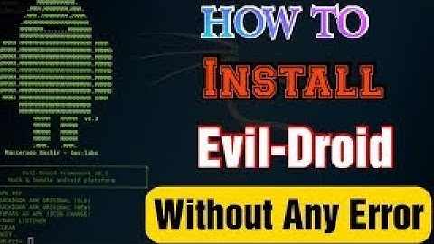 #Evil-Droid How To Automatically Embed Payloads In APK