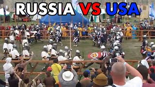 Russia vs USA! Battle of the Nations! Mass battle of modern knights in historical fencing!