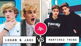 Logan &amp; Jake vs Martinez Twins Musical.ly Battle 2018 / Who&#39;s the Best