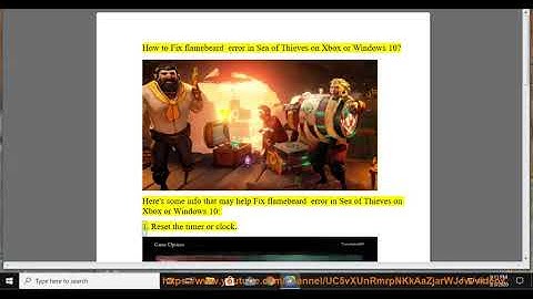 Fix Flamebeard error in Sea of Thieves on Xbox Live/Windows 10