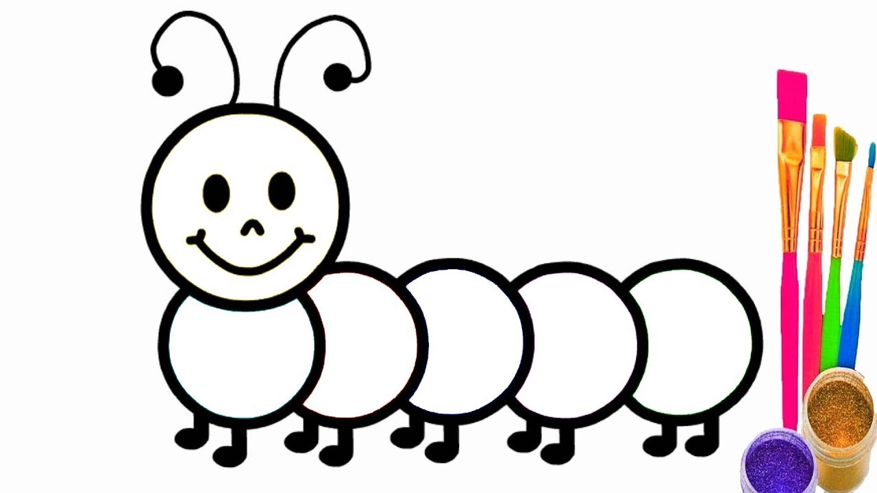 Caterpillar Coloring Page How to Draw Caterpillar