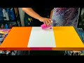 WOW, Orange, Yellow, and Magenta? - Acrylic Pouring / Abstract Painting / Fluid Acrylic Art