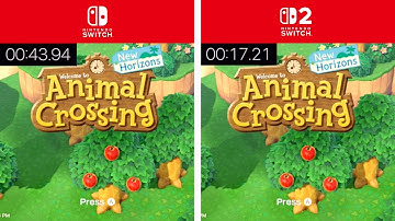 Switch 2 vs Switch 1 - Animal Crossing New Horizons LOADING Time & LAG Comparison!