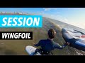 Une session de wing foil a la baule  feat ozone wasp et gong matata 