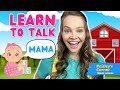 Learn to talk for toddlers  farm animals first words  baby sign language  baby learning