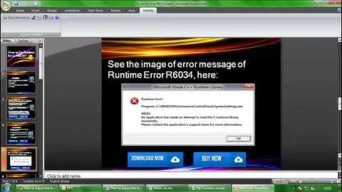 Fix Runtime Error R6034