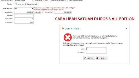 CARA UBAH SATUAN DASAR DI IPOS 5