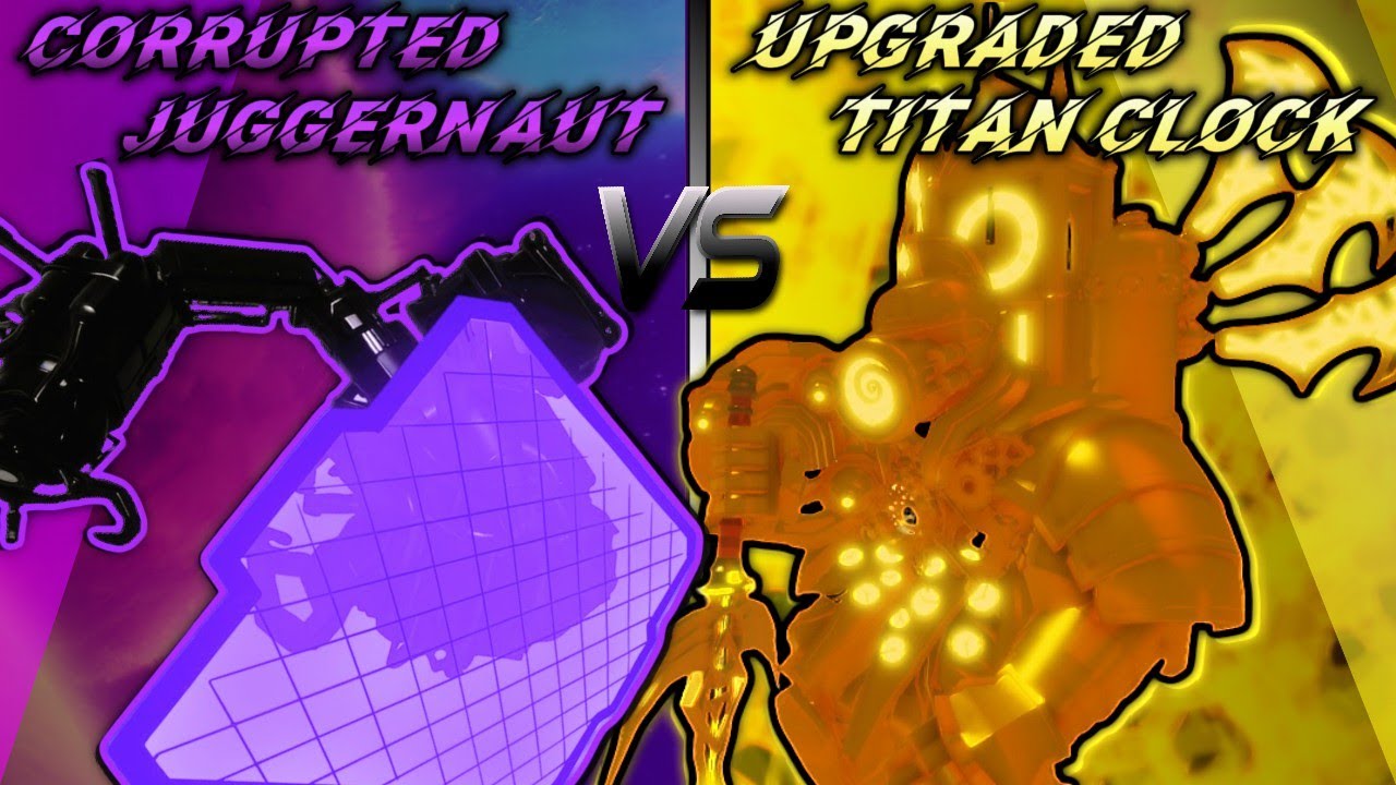 Who is better? Corrupted Juggernaut or Upgraded Titan Clock?[ Skibi Defense ] #towerdefense #roblox