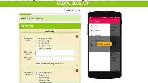Create a blog - new Android Template