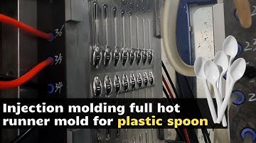 High speed disposable plastic spoon injection molding with full hot runner mold