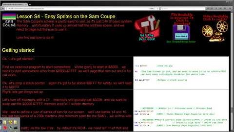 Easy Sprites on the Sam Coupe - Simple Z80 Assembly Lesson S4