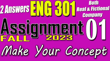 ENG301 Assignment 1 Solution Fall 2023 | ENG301 Assignment 1 Solution 2024
