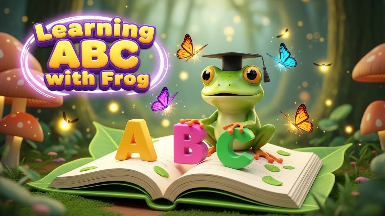 Learning ABC with Frog 🐸🔤 Fun Alphabet Adventure Song for Kids | Cheerful Nursery Rhyme
