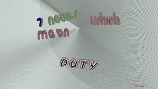 duty - 8 nouns having the meaning of duty (sentence examples)