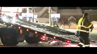 Drivers face hazardous road conditions as snow continues to fall in the Sierra