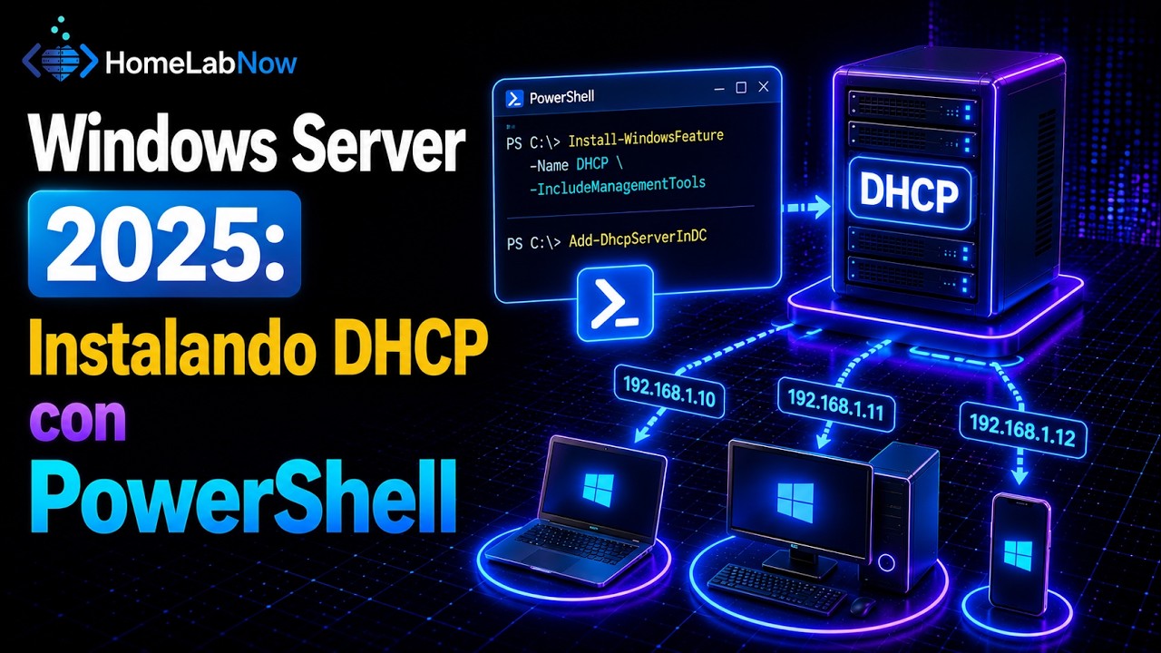 Windows Server 2025: Cómo instalar tu Servidor DHCP usando PowerShell desde Cero