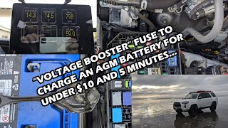 4Runner Voltage Booster Fuse for Under $10 to Properly Charge Your AGM Battery.