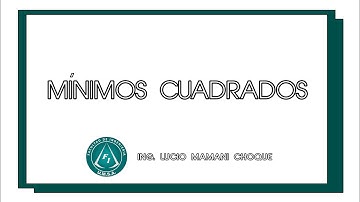 MÍNIMOS CUADRADOS - LUCIO ELÉCTRICO