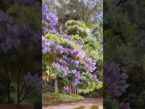 Картина маслом на холсте Сирень цветет 40х50 Цена 40 000 рублей 