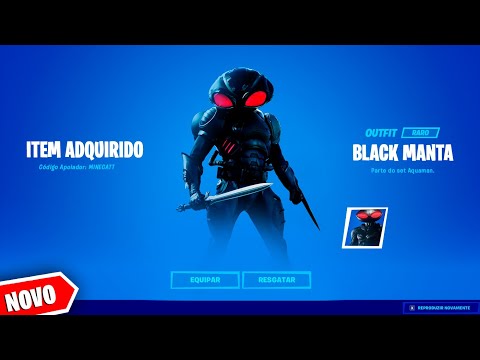 NOVA SKIN do vilão BLACK MANTA e data do AQUAMAN LIBERADO! - Fortnite Temporada 3