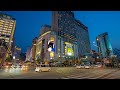 Seoul city central street tour at night   korea travel 4kr