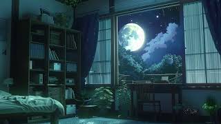Moonlit Rain and Summer Insects Harmony: Tranquil Healing Room | Brain Healing