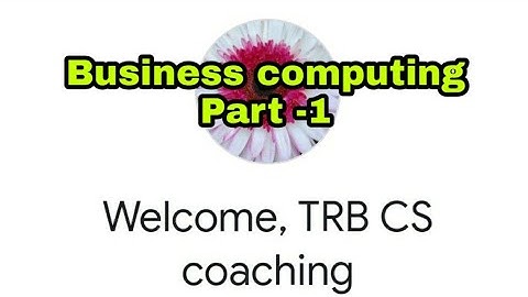 business computing | part  1/integration of user interface and database