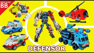 5 In 1 Combiner Defensor Final How To Build Lego Transformers Protectobots Sembo Block 103249