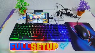 2024  Full Setup Keyboard and Mouse in mobile | how to connect Keyboard and mouse in mobile