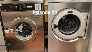Laundromat day Episode 27 Wascomat Super Senior W640 Hot Wash Cycle action (Full cycle)